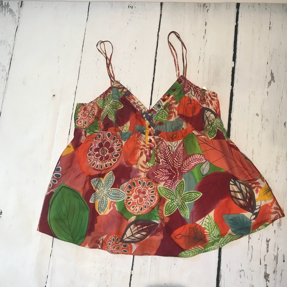 ❌SOLD❌ Silk Flowy floral top. Brand: Walter. NWT - Picture 1 of 7